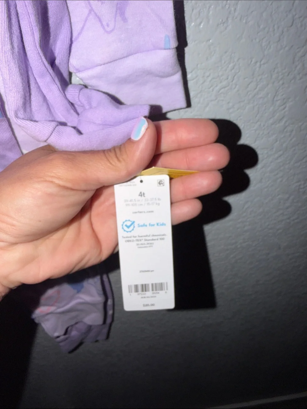 Carter's Lavender Unicorn Pajama Set with Pastel Accents